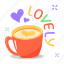 lovely tea, lovely word, tea cup, coffee cup, hot beverage 