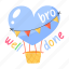 air balloon, hot balloon, well done, appreciation, heart balloon 
