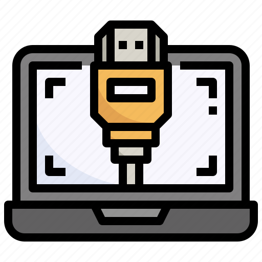 Hdmi, cable, device, laptop, connection icon - Download on Iconfinder