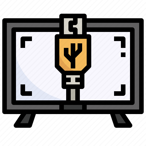 Usb, tv, television, connection, technology icon - Download on Iconfinder