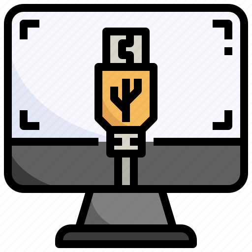 Usb, cable, connection, computer, electronics icon - Download on Iconfinder