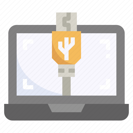 Usb, cable, connection, laptop, electronics icon - Download on Iconfinder
