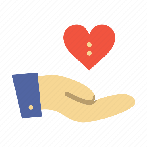 Charity, donation, giving, hand, love icon - Download on Iconfinder