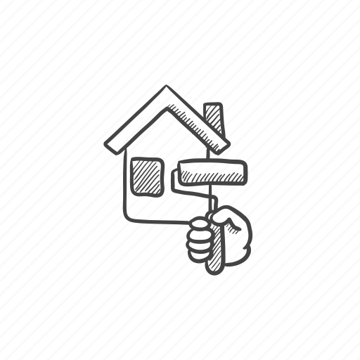 House, painter, painting, renovation, repair, restoration, work icon - Download on Iconfinder