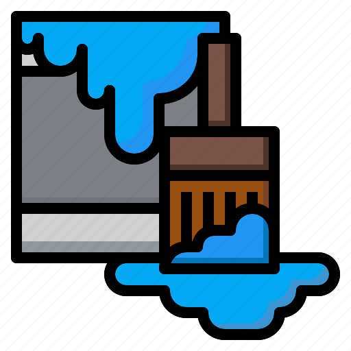 Brush, drip, paint, painting icon - Download on Iconfinder