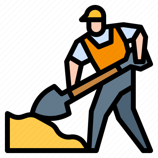 Avatar, construction, shovel, under icon - Download on Iconfinder