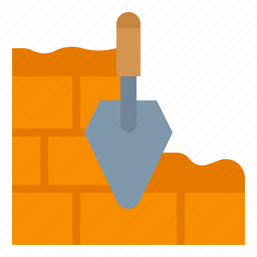 Brick, construction, layer, masonry, trowel icon - Download on Iconfinder
