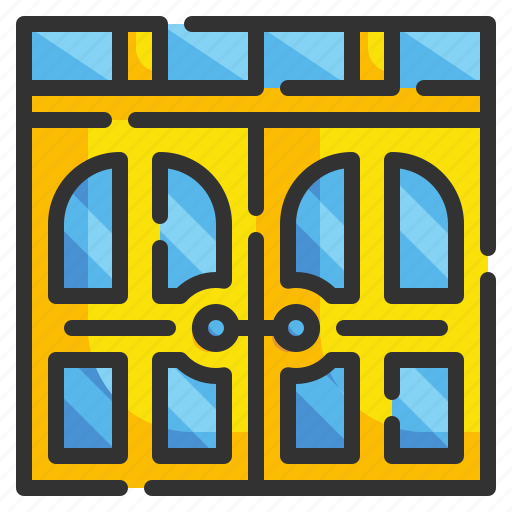 Building, construction, door, entrance, home, house, palace icon - Download on Iconfinder