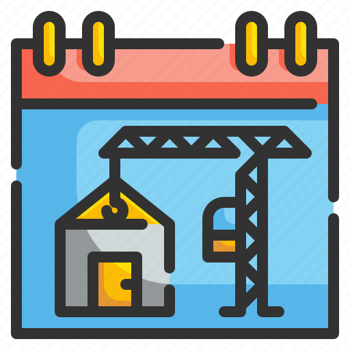 Calendar, clock, construction, date, plan, schedule, time icon - Download on Iconfinder