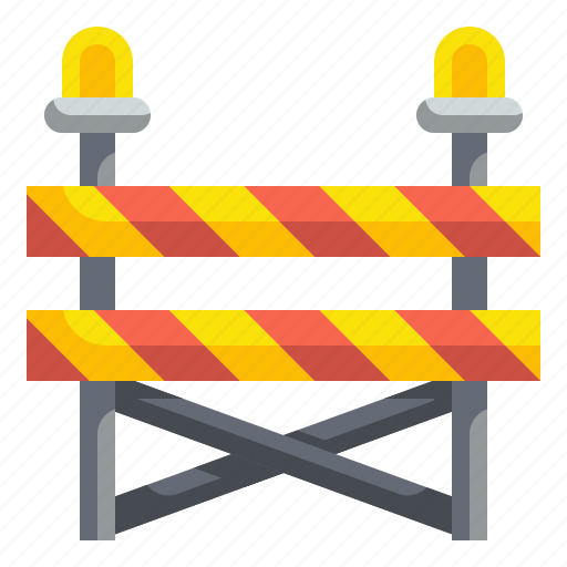 Barricade, barrier, caution, construction, fence, safety, signaling icon - Download on Iconfinder