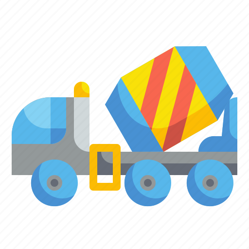 Cement, concrete, construction, lorry, mixer, transport, truck icon - Download on Iconfinder