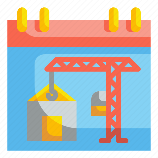 Calendar, clock, construction, date, plan, schedule, time icon - Download on Iconfinder