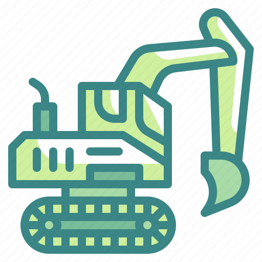 Construction, excavate, excavator, machinery, tractor, transportation, vehicle icon - Download on Iconfinder