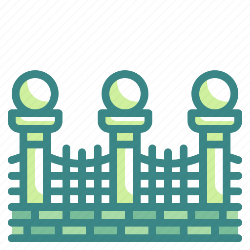 Architecture, building, entrance, fence, gate, picket, protection icon - Download on Iconfinder