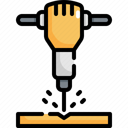Construction, drill, drilling, jackhammer, machine, tools, worker icon - Download on Iconfinder