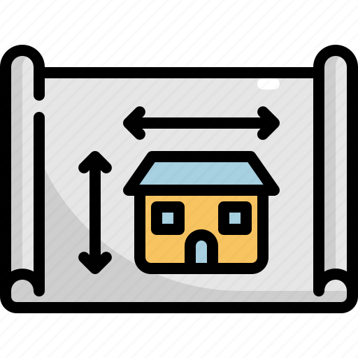 Blueprint, construction, design, house, tool, tools, worker icon - Download on Iconfinder