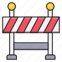 barrier, block, construction, road, stop