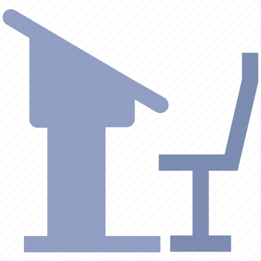 Chair, chair and lectern, construction, lectern, lectern and chair, table icon - Download on Iconfinder
