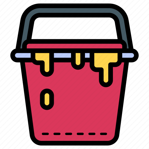 Paint bucket, coloring, painting, art, construction icon - Download on Iconfinder