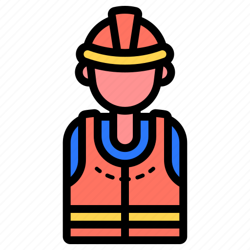 Worker, construction, engineer, helmet, profession icon - Download on Iconfinder