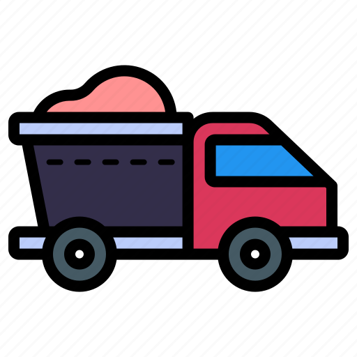 Sand, truck, transportation, construction, vehicle icon - Download on Iconfinder