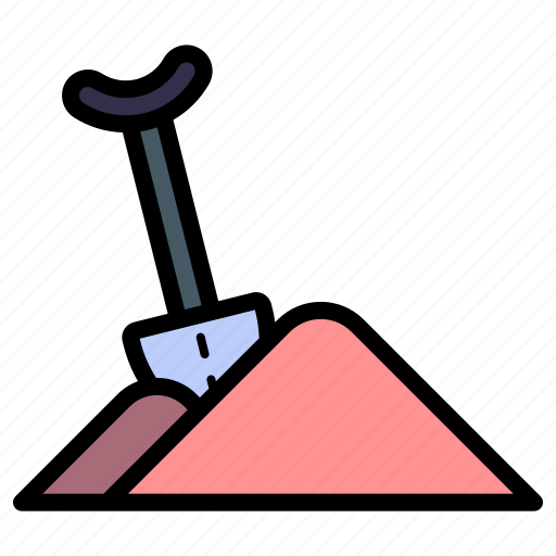 Sand, construction, shovel, equipment, tool icon - Download on Iconfinder