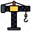 crane, lifting, hook, construction, tower crane 