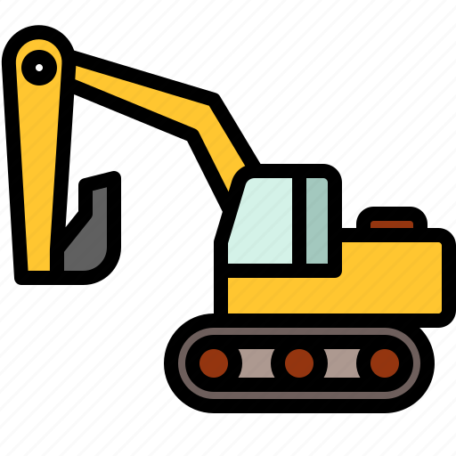 Construction, backhoe, excavator, digger, transportation, transport icon - Download on Iconfinder