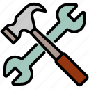 hammer, wrench, construction, worker, labor, tool, skill