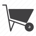 wheelbarrow, wheel, construction, cart