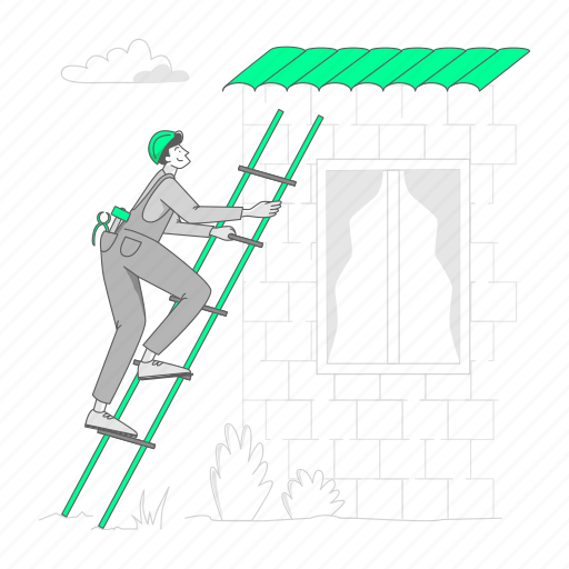 Repair, construction, building, house, apartment, roof, stairs illustration - Download on Iconfinder