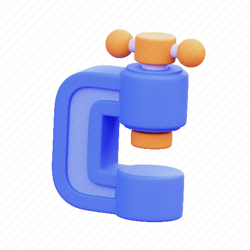 Clamp, contruction 3D illustration - Download on Iconfinder