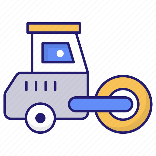 Construction, road, roller, tractor, vehicle icon - Download on Iconfinder