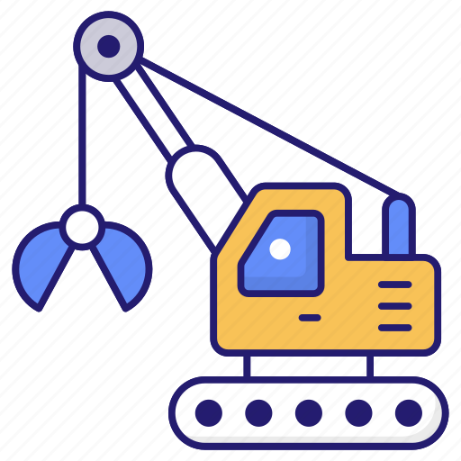 Crane, hammer, loader, rotary, skid, wheel icon - Download on Iconfinder