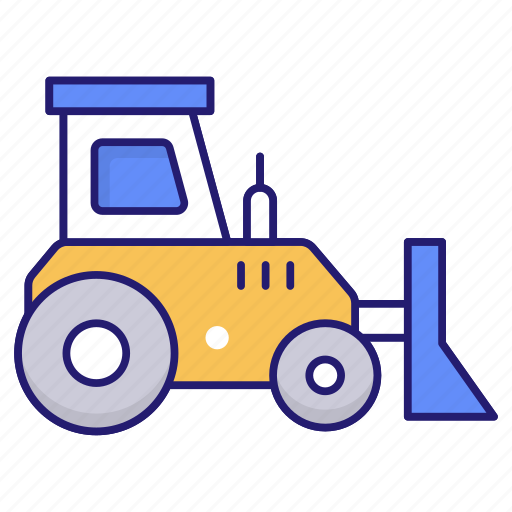 Bulldozer, construction, excavator, transport icon - Download on Iconfinder