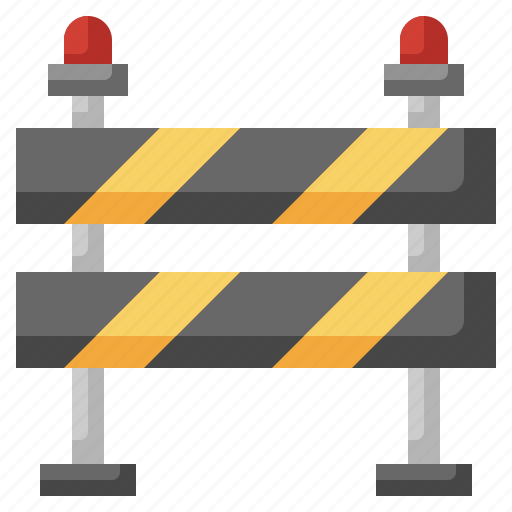 Barrier, road, block, traffic, stripped icon - Download on Iconfinder