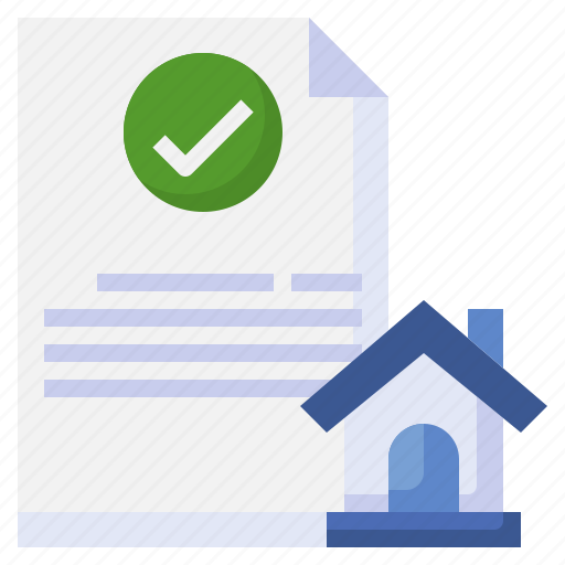 Document, property, tick, real, estate, approve icon - Download on Iconfinder