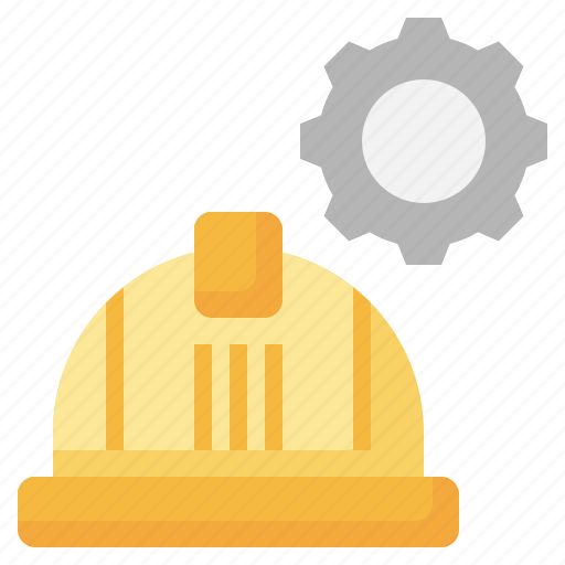 Hard, hat, cog, construction, tools, development icon - Download on Iconfinder