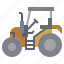 bulldozer, car, construction, industry, trailer, transportation, truck 