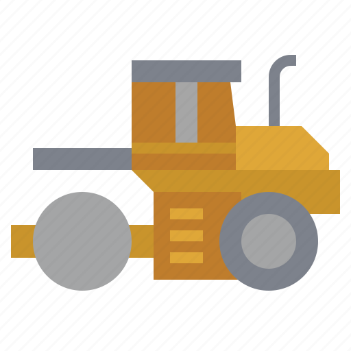 Bulldozer, car, construction, roller, transportation, truck, vibratory icon - Download on Iconfinder