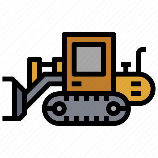 Bulldozer, car, construction, crawler, loader, transportation, truck icon - Download on Iconfinder