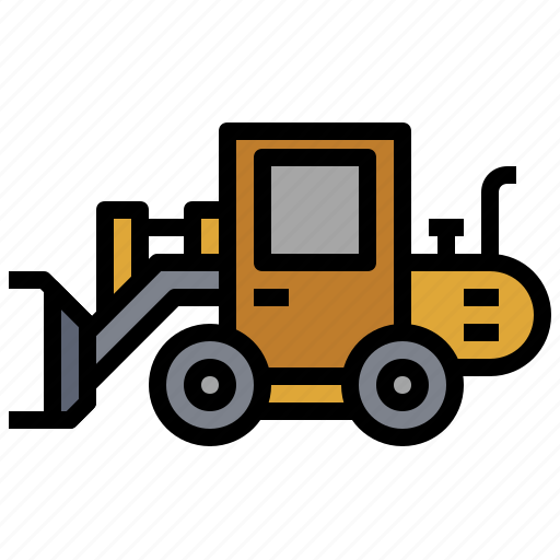 Bulldozer, car, construction, loader, transportation, truck, wheel icon - Download on Iconfinder