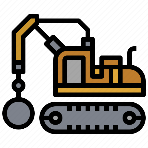 Ball, car, construction, crane, transportation, truck, wrecking icon - Download on Iconfinder
