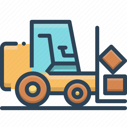 Delivery, fork, fork lift, lift, truck, warehouse icon - Download on Iconfinder