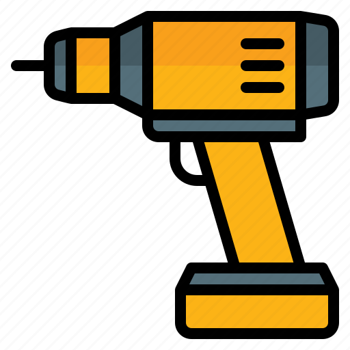 Drill, power, tool, drilling, hand, construction, woodworking icon - Download on Iconfinder