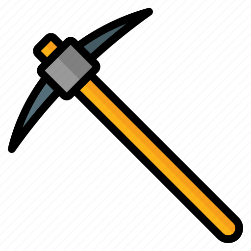 Pickaxe, digging, tool, mining, excavation, construction, breaking icon - Download on Iconfinder