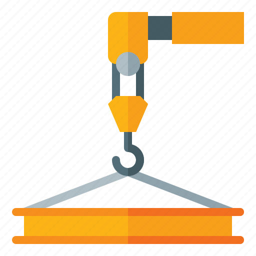 Crane, lifting, equipment, construction, hoisting, hook, building icon - Download on Iconfinder