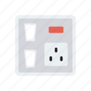 electricity, plug, socket, switch