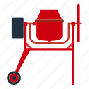 blend, blender, building, cement, cement mixer, cement-mixer, clipart, color, concrete, concrete-mixer, construction, container, contractor, deliver, design, drum, electric, electrical, engineering, equipment, flat, graphic, illustration, industrial, industry, isolate, isolated, machine, metal, metallic, mixer, professional, render, renovation, repair, silhouette, single, site, tool, transport, ui, useful, vector, wheel, worksite