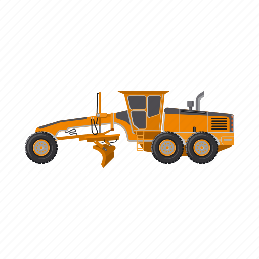 Construction, equipment, grader, machinery, tractor, transport icon - Download on Iconfinder